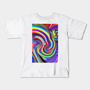 Psychedelic cartoon vortex Kids T-Shirt